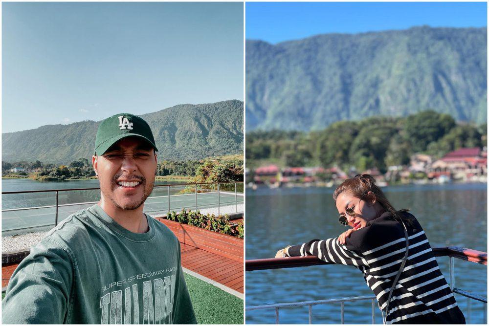 10 Potret Siti Badriah dan Krisjiana ke Pulau Samosir, Healing!