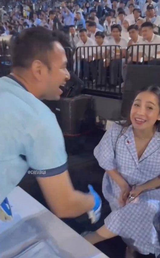 Nagita nonton Raffi tanding (Instagram.com/chevirgo)