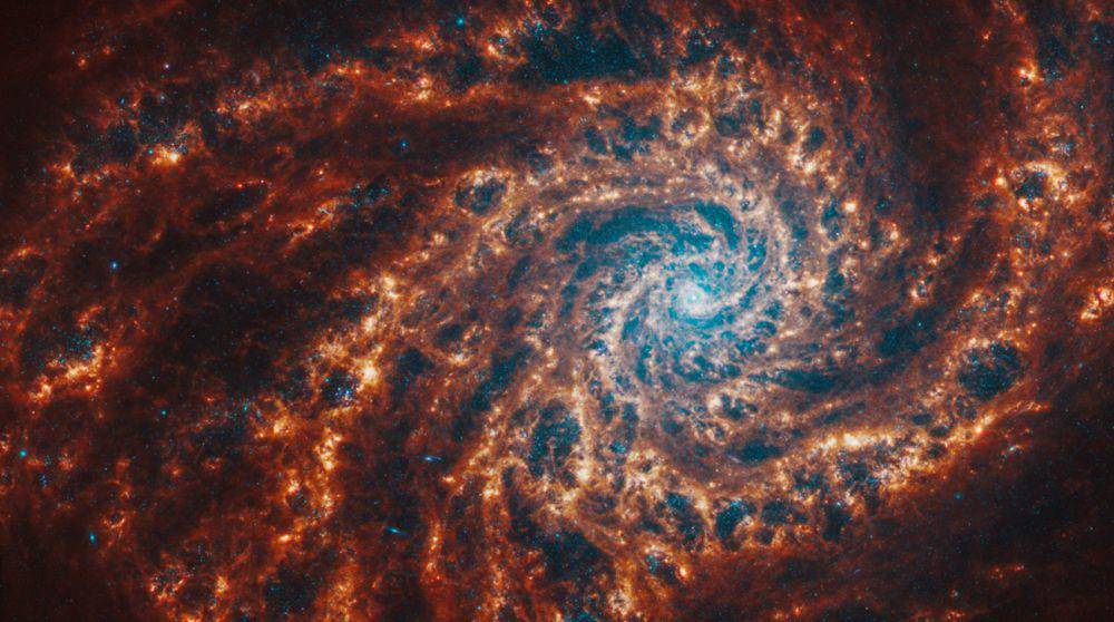 foto galaksi NGC 4254 diambil oleh James Webb Space Telescope (webbtelescope.org)