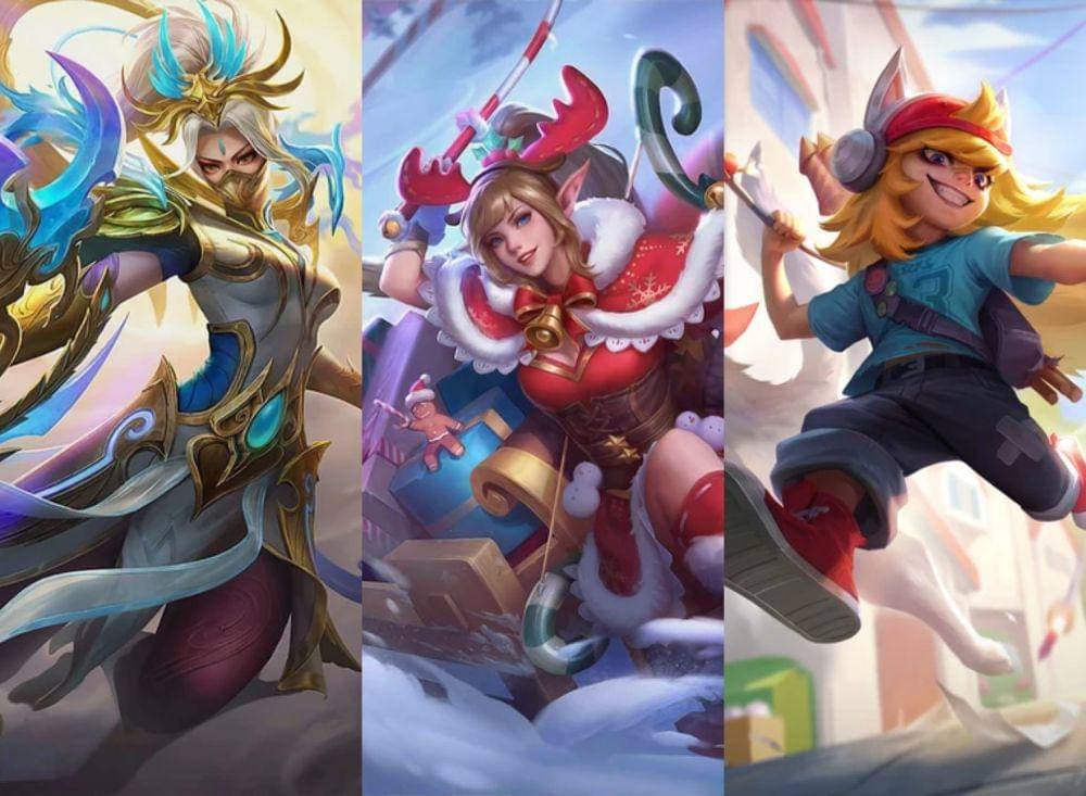tampilan hero Hanabi, Miya serta Popol dan Kupa (dok. Moonton/Mobile Legends)