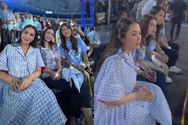 Nagita nonton Raffi tanding (Instagram.com/chevirgo)