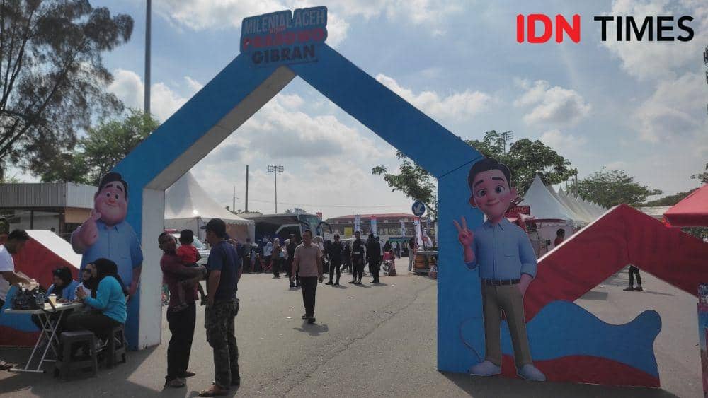 Milenial Aceh deklarasikan dukungan untuk Pasangan Prabowo-Gibran. (IDN Times/Mhd Saifullah)