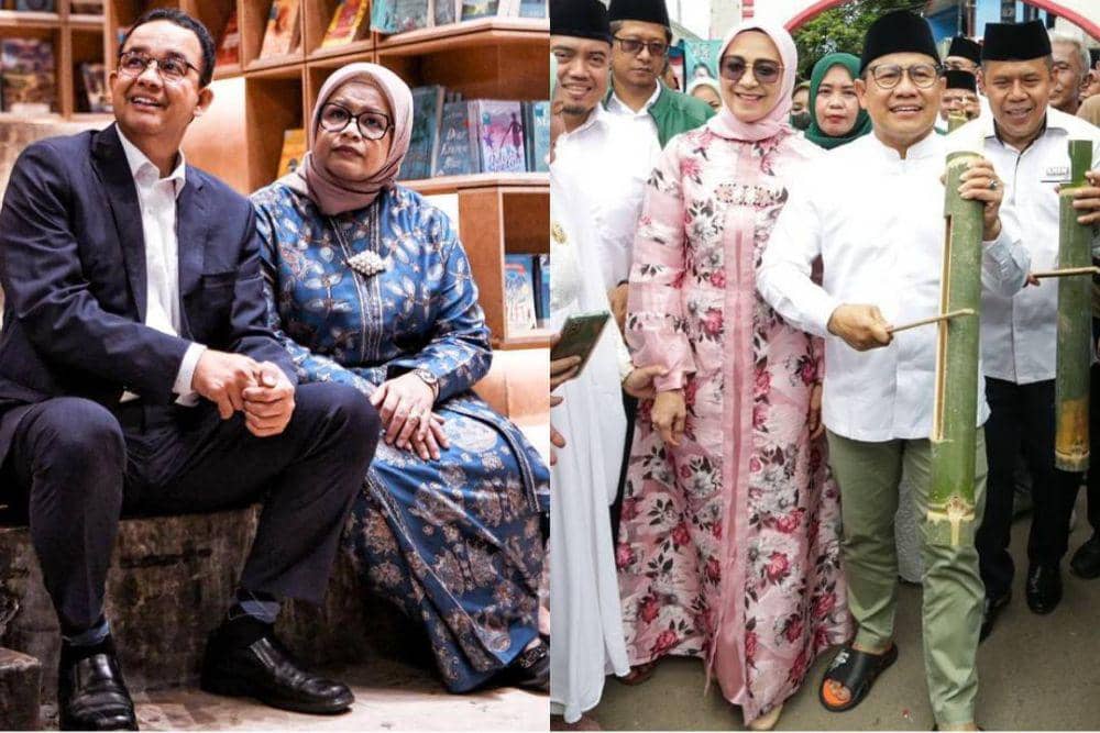 9 Adu Gaya Istri Anies vs. Istri Cak Imin, OOTD Senada Seirama!