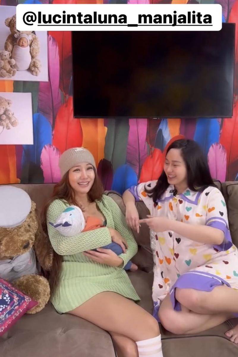 potret Lucinta Luna jenguk anak Denise Chariesta (Instagram.com/denisechariesta91)