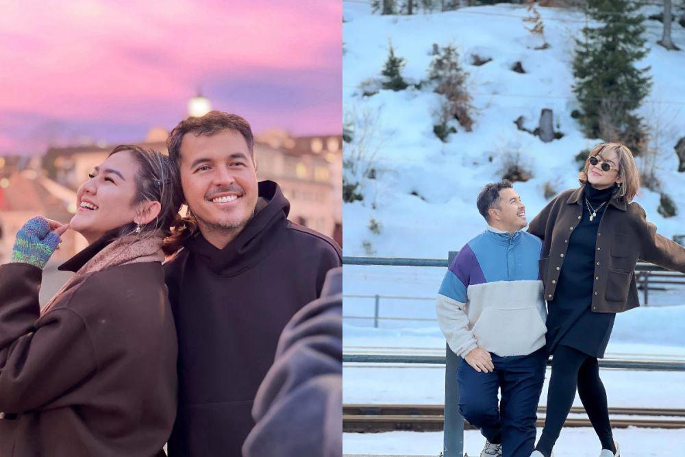7 Potret Sissy Prescillia dan Rifat Sungkar di Swiss, Mesra Terus!