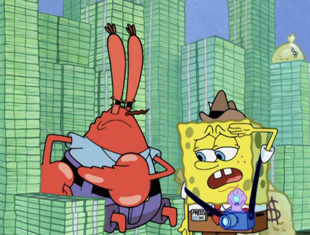 6 Cara Licik Tuan Krabs Dapat Uang dalam Kartun SpongeBob