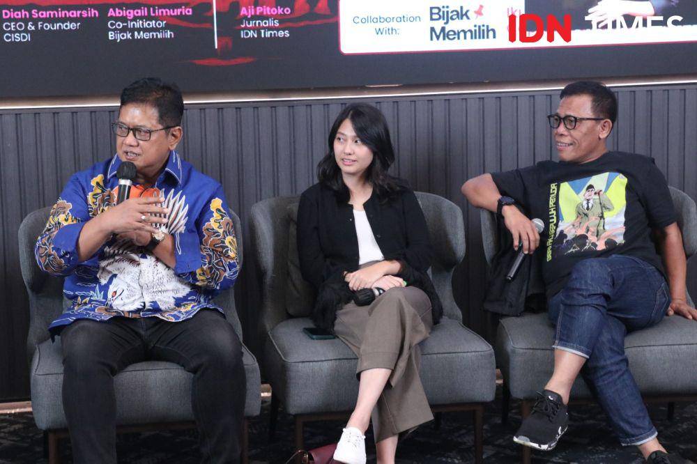 Nobar Debat Capres Kelima by IDN Times pada Minggu (4/2/2024). (IDN Times/Naufal Fathahillah)