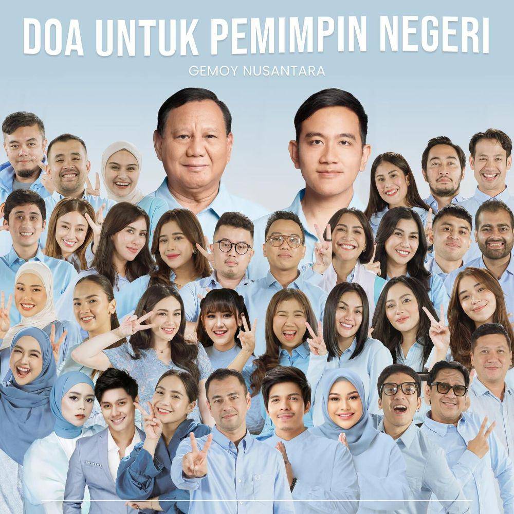 artis pendukung capres di Pemilu 2024 (instagram.com/raffinagita1717)