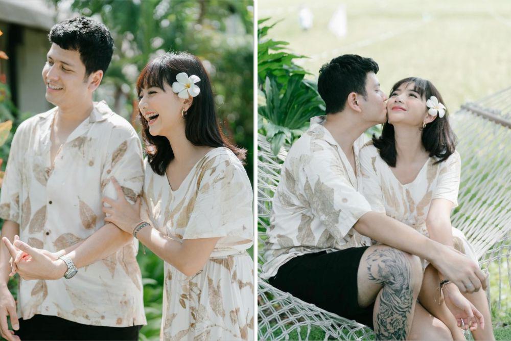 7 Photoshoot Romantis Glenca Chysara dan Suami di Bali, Vibes Alam!
