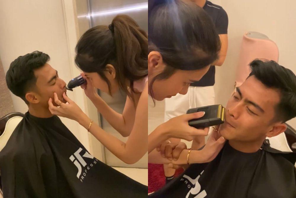 7 Potret Azizah Salsha Cukur Kumis dan Jenggot Pratama Arhan, Manis!