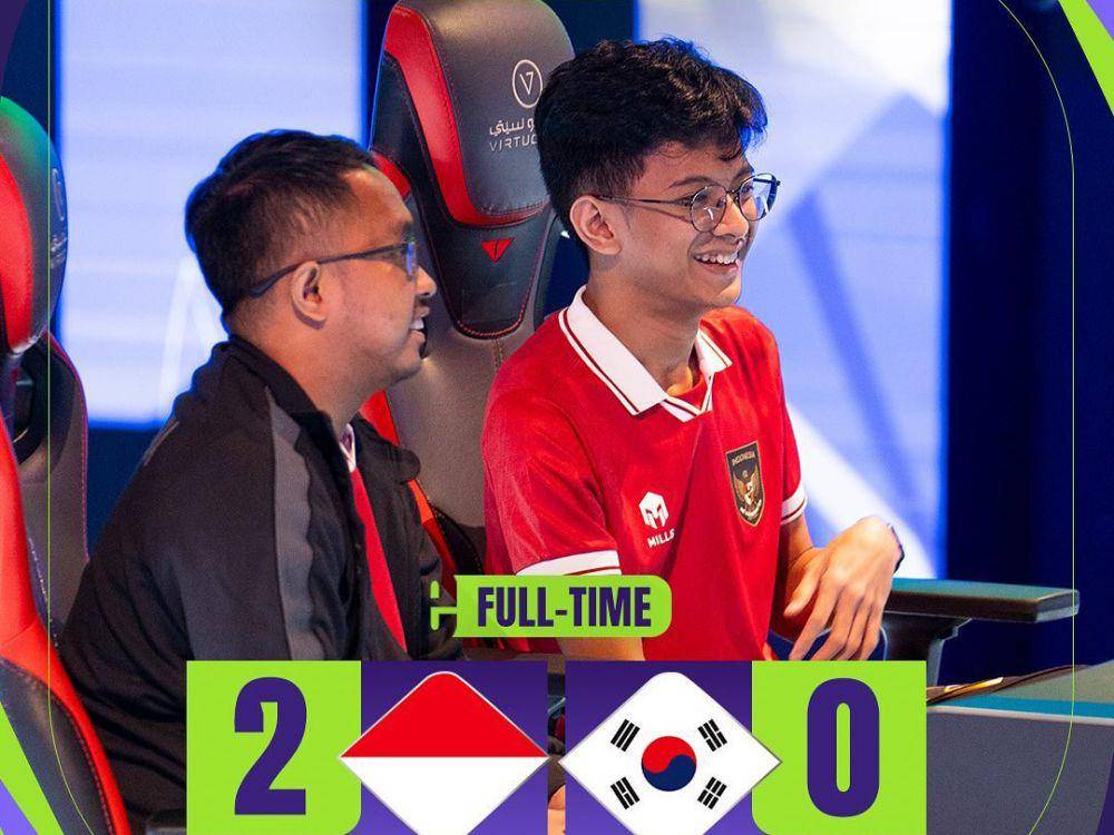 Timnas Indonesia usai mengalahkan Korea Selatan pada fase 16 besar AFC eAsian Cup 2023 Qatar. (instagram.com/afcasiancup)