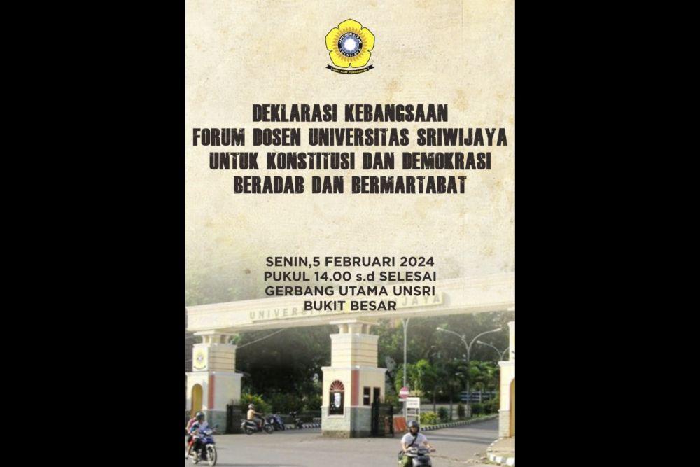 Rektor Unsri Tegaskan Tak Ada Deklarasi Kebangsaan: Jaga Keharmonisan