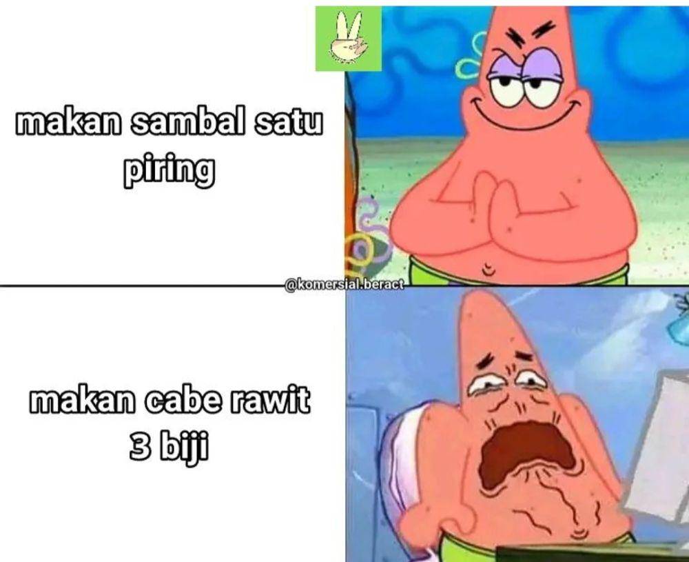 meme Patrick berekspresi bengek (instagram.com/komersial.beract)
