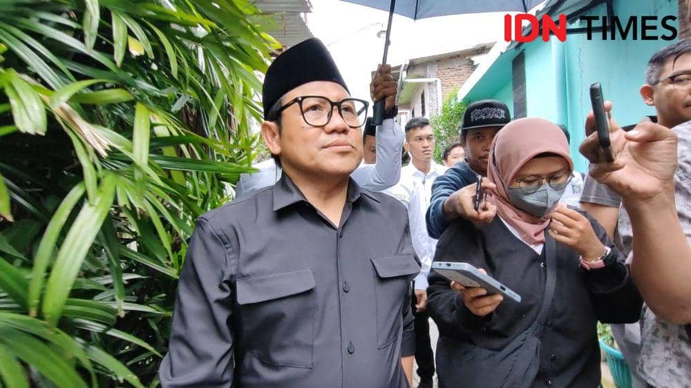 Cawapres nomer urut 01, Muhaimin Iskandar saat kampanye di Solo. (IDN Times/Larasati Rey)