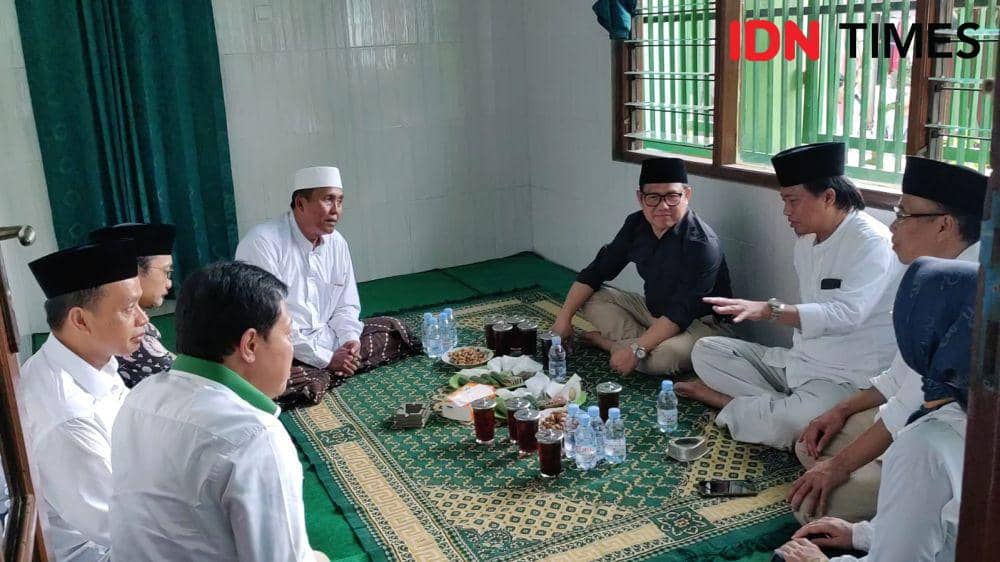 Cawapres nomer urut 01, Muhaimin Iskandar saat kampanye di Solo. (IDN Times/Larasati Rey)