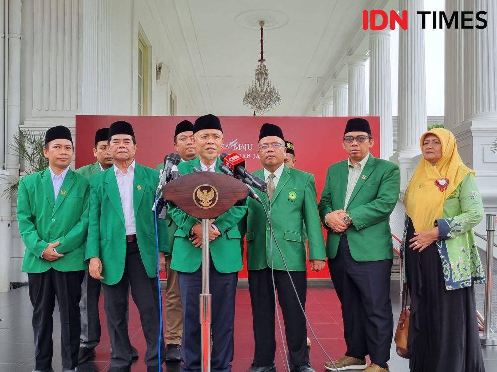 Persatuan Umat Islam (PUI) menemui Presiden Jokowi di Istana Kepresidenan Jakarta (IDN Times/Ilman Nafi'an)