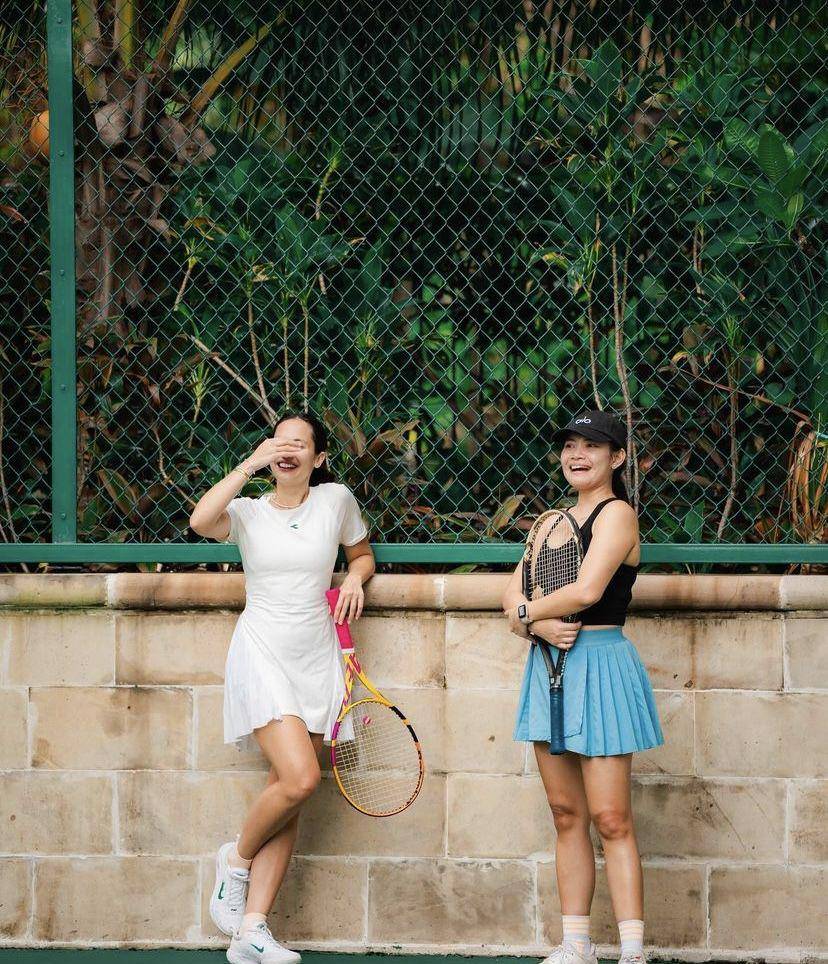 potret Pevita Pearce latihan tenis (instagram.com/pevpearce)