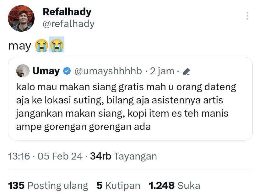 tangkapan layar cuitan Umay Shahab (x.com/@kejuuu_juran)