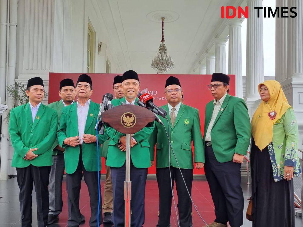 Persatuan Umat Islam (PUI) menemui Presiden Jokowi di Istana Kepresidenan Jakarta (IDN Times/Ilman Nafi'an)