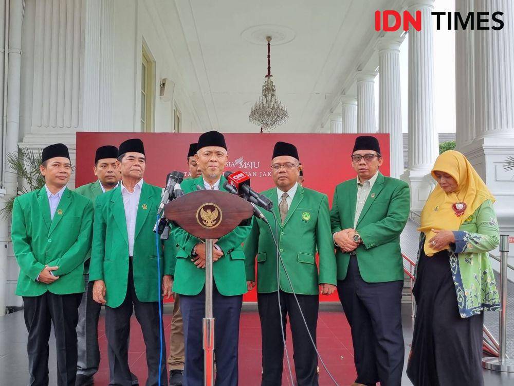 Persatuan Umat Islam (PUI) menemui Presiden Jokowi di Istana Kepresidenan Jakarta (IDN Times/Ilman Nafi'an)