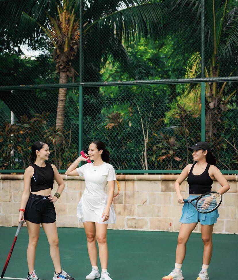 potret Pevita Pearce latihan tenis (instagram.com/pevpearce)