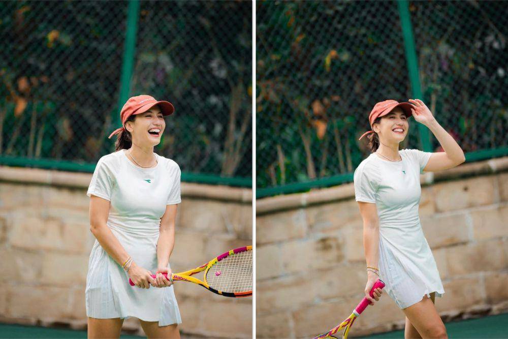 potret Pevita Pearce latihan tenis (instagram.com/pevpearce)