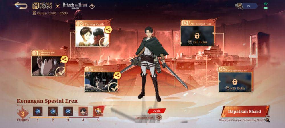 kenangan spesial Eren di MLBB (dok. Moonton/Mobile Legends)