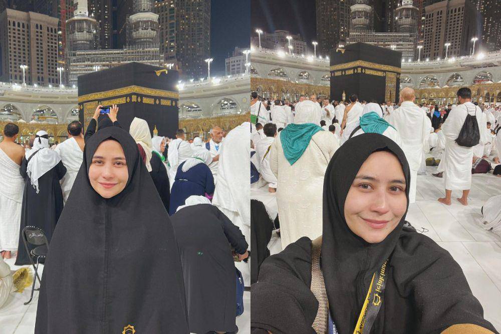 7 Potret Prilly Latuconsina di Depan Ka'bah, Rasakan Hal Magis!