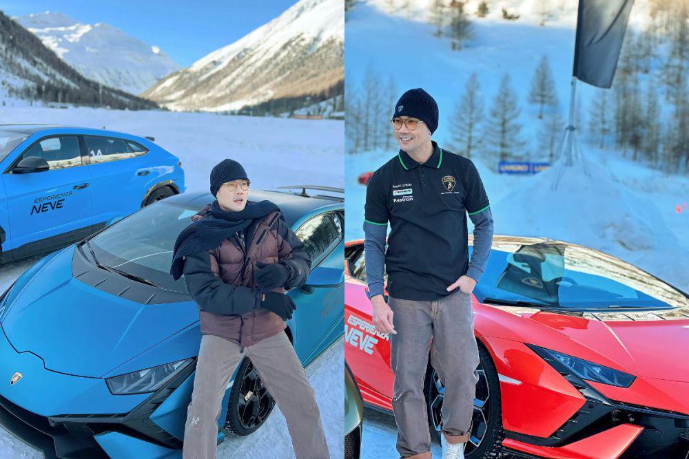 7 Foto Denny Sumargo Jajal Lamborghini di Es, Kalah dari Maudy Ayunda