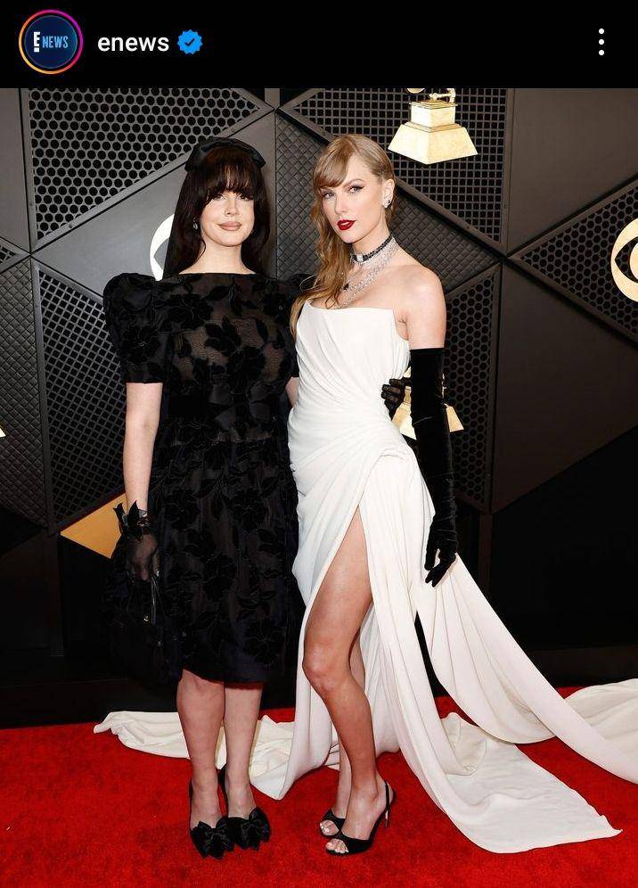potret kedekatan Taylor Swift dan Lana Del Rey di Grammy Awards 2024 (instagram.com/enews)