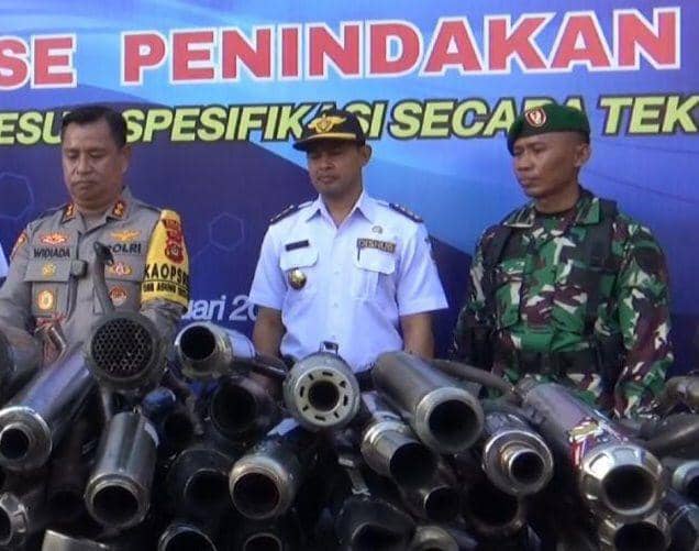 Polisi Gianyar sita knalpot brong. (Dok.IDN Times/Polres Gianyar)