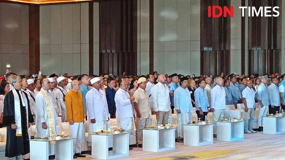 Prabowo Subianto merayakan ulang tahun ke-16 Gerindra di Bali (IDN Times/Ayu Afria)