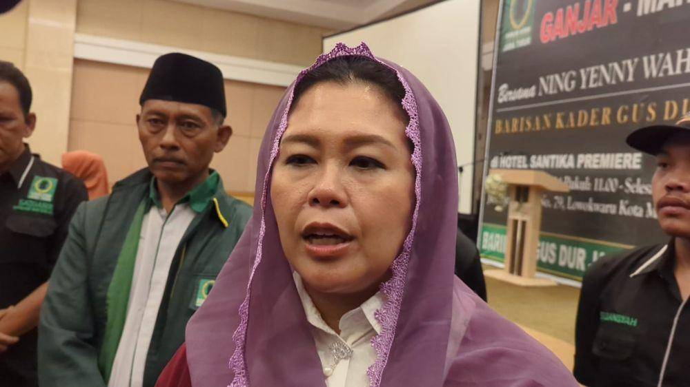 Dewan Penasihat Tim Pemenangan Nasional (TPN) Ganjar-Mahfud, Yenny Wahid. (IDN Times/Rizal Adhi Pratama)