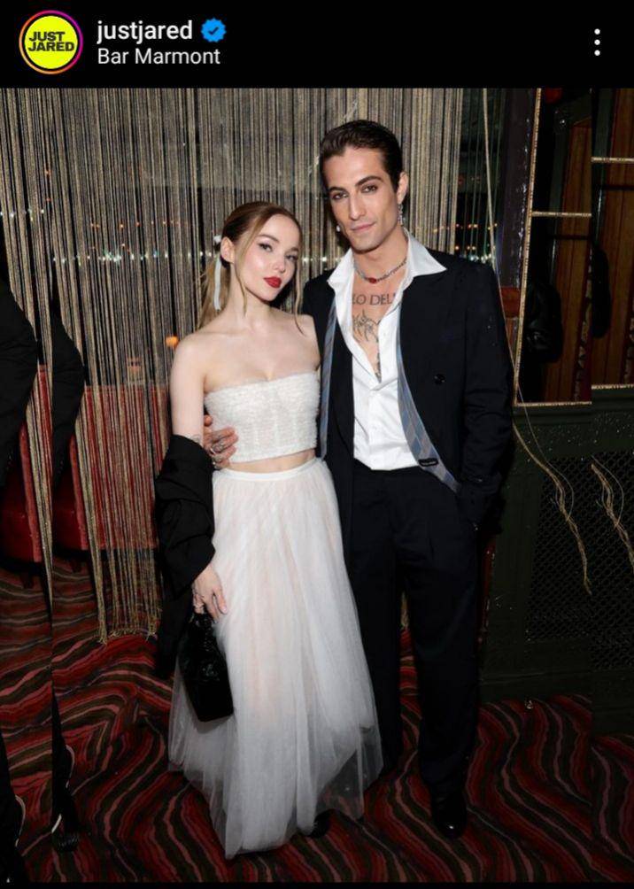 potret Dove Cameron dan Damiano David di After Party Grammy 2024 (instagram.com/justjared)