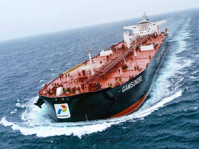 gambar Kapal Gamsunoro yang melewati Laut Merah di bulan Januari (instagram.com/aocean.pertamina)