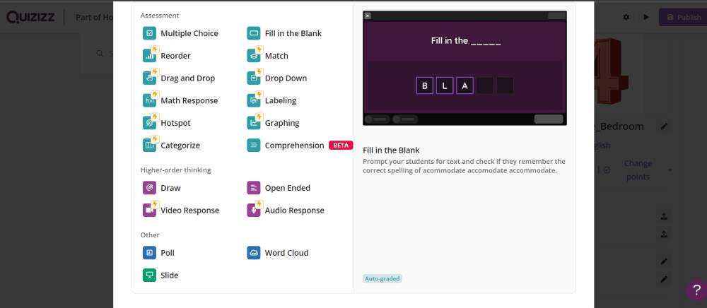 jenis-jenis soal Quizizz (dok. pribadi/Helmi Elena)