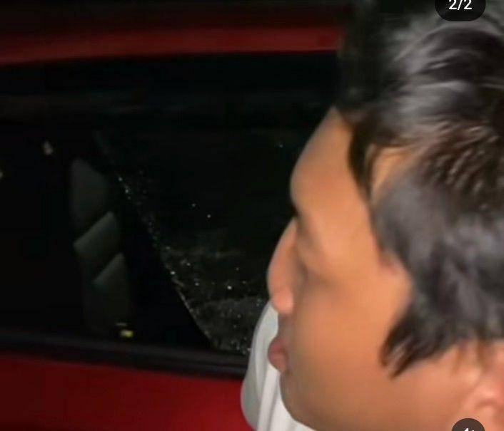 Davi Siumbing jadi korban pecah kaca. (Istimewa)