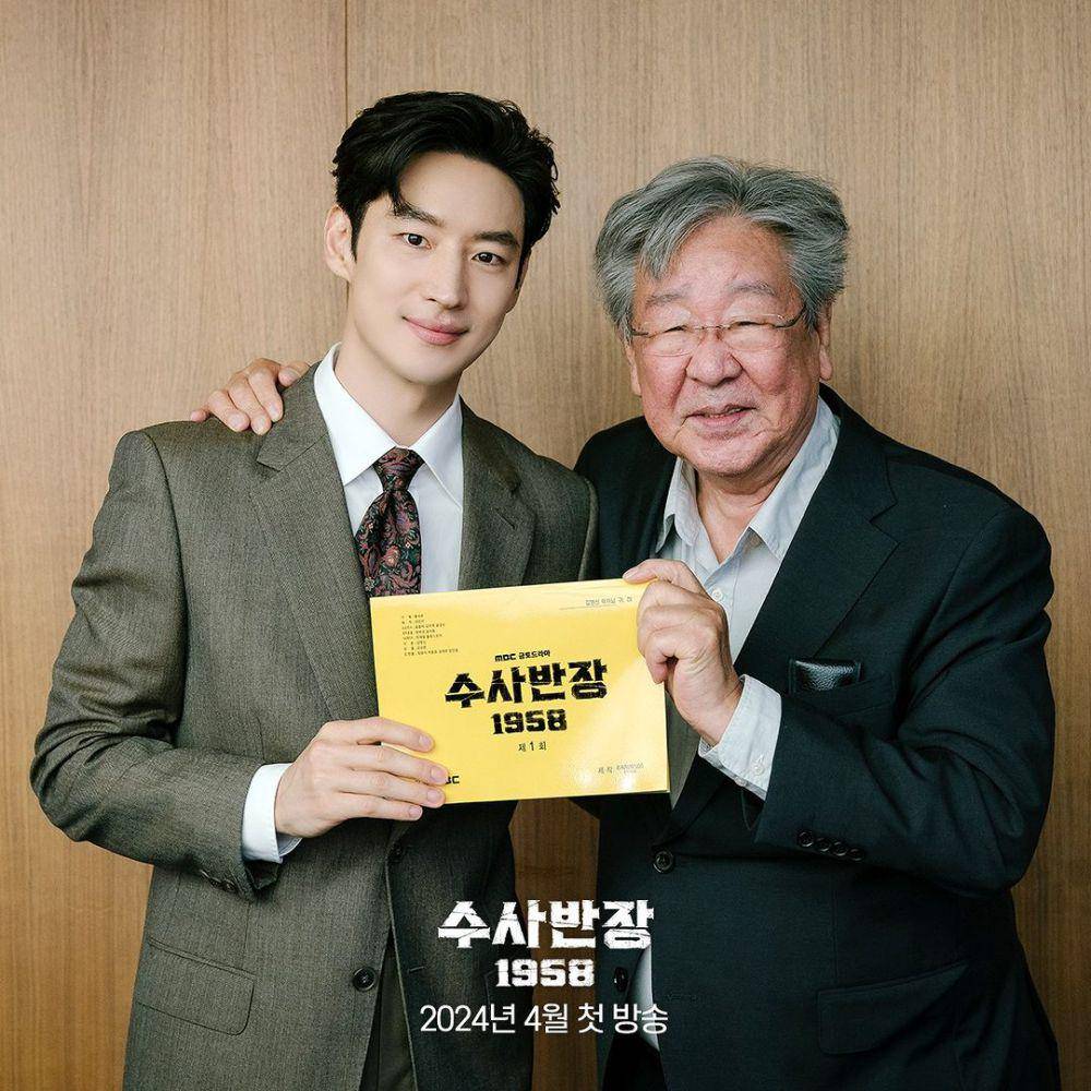 Lee Je Hoon dan Choi Bul Am di pembacaan naskah drama Chief Detective 1958 (instagram.com/mbcdrama_now)