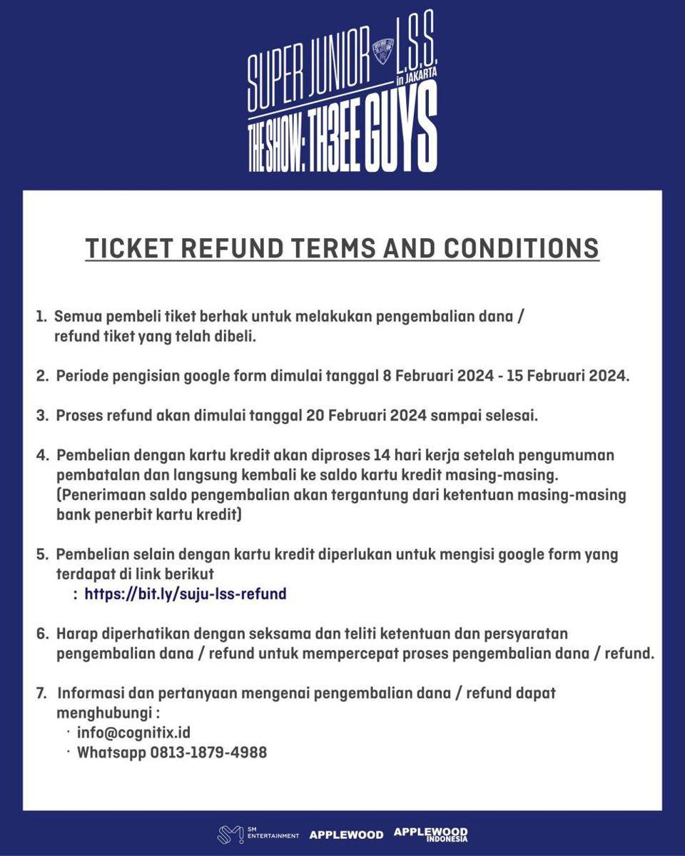 konser Super Junior L.S.S Jakarta batal (instagram.com/applewood_official)