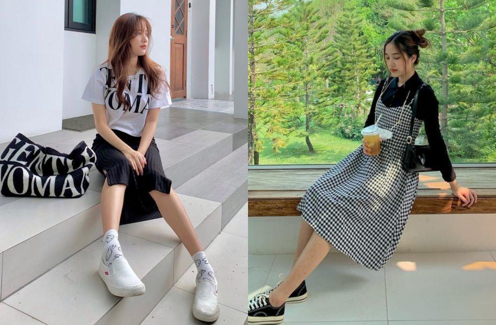 8 Pilihan Outfit Monokrom Serba Hitam Putih ala Freen Sarocha, Chic!