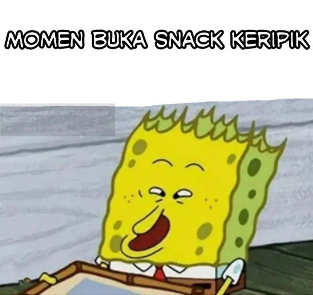 meme SpongeBob kaget (instagram.com/warungmeme406)