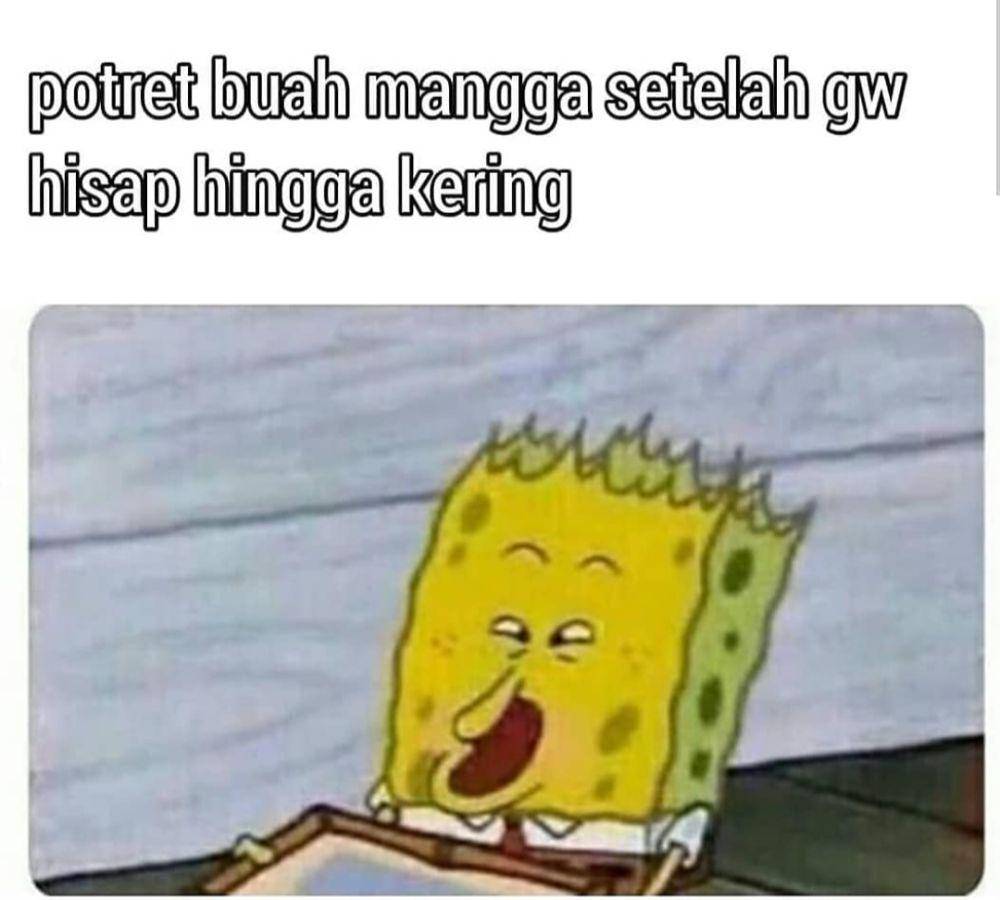 meme SpongeBob kaget (instagram.com/komersial.beract)