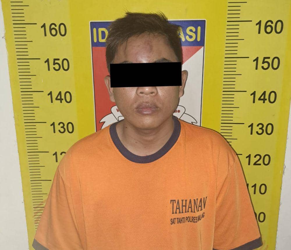 SA saat dibekuk pihak kepolisian. (Dok. Humas Polres Malang)