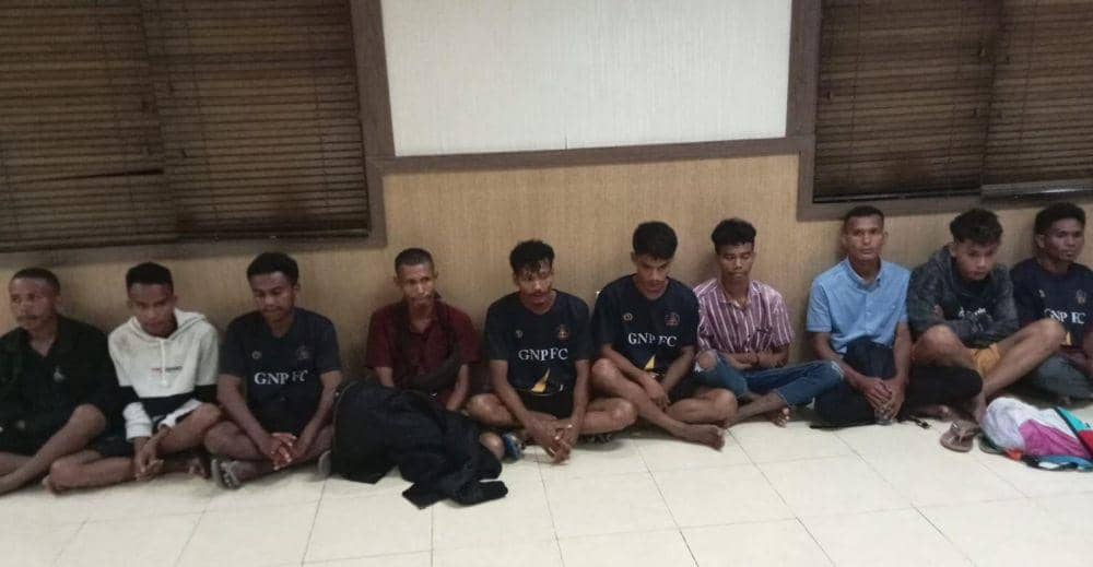 Para pelaku penyerangan anggota TNI Raider 900 yang terjadi di Big Ball Futsal Arena, Kuta Utara (Dok.IDN Times/istimewa)