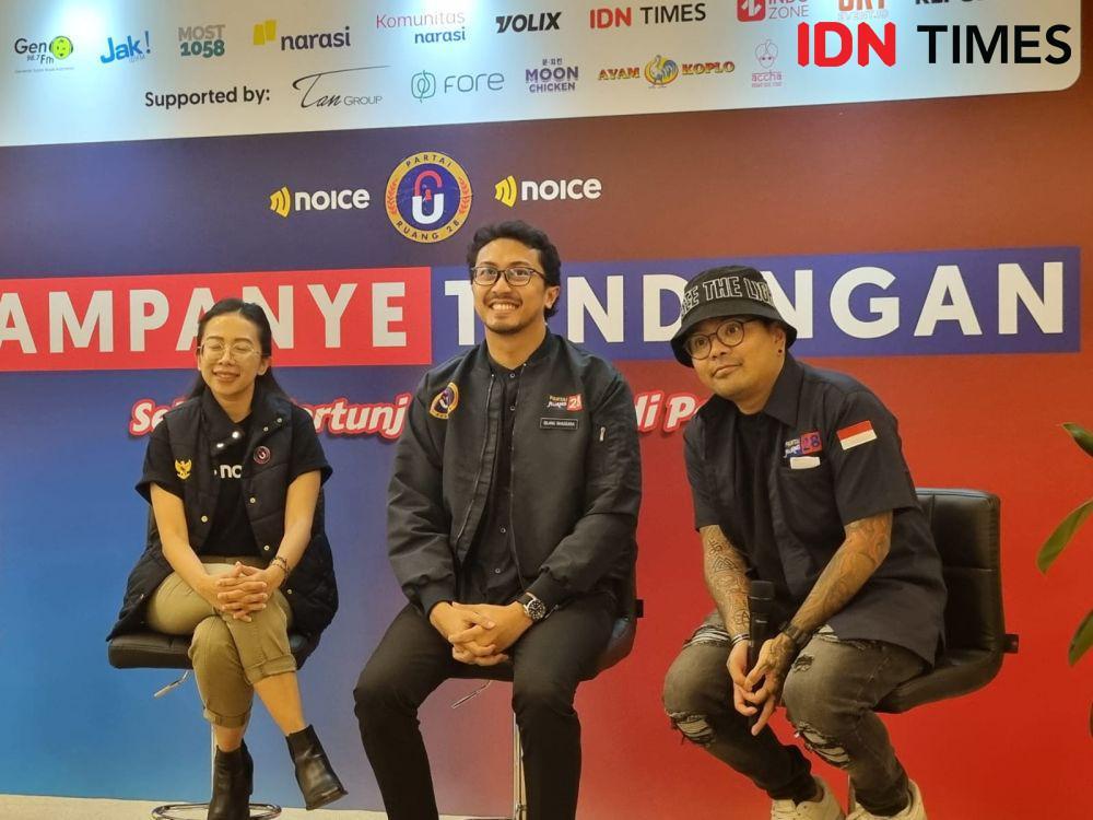 Konferensi pers Noice gelar Kampanye Tandingan (IDN Times/Ilman Nafi'an)