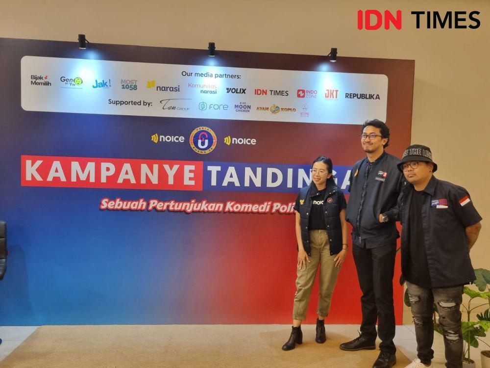 Konferensi pers Noice gelar Kampanye Tandingan (IDN Times/Ilman Nafi'an)