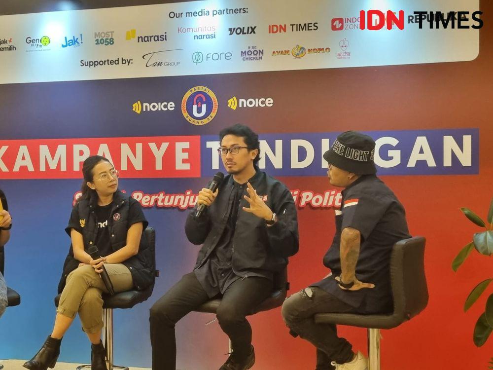 Konferensi pers Noice gelar Kampanye Tandingan (IDN Times/Ilman Nafi'an)