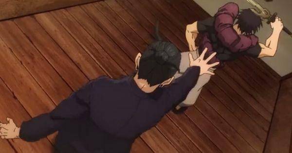 Geto berupaya merebut ulat kutukan milik Geto( Dok. Mappa / Jujutsu Kaisen 2 )