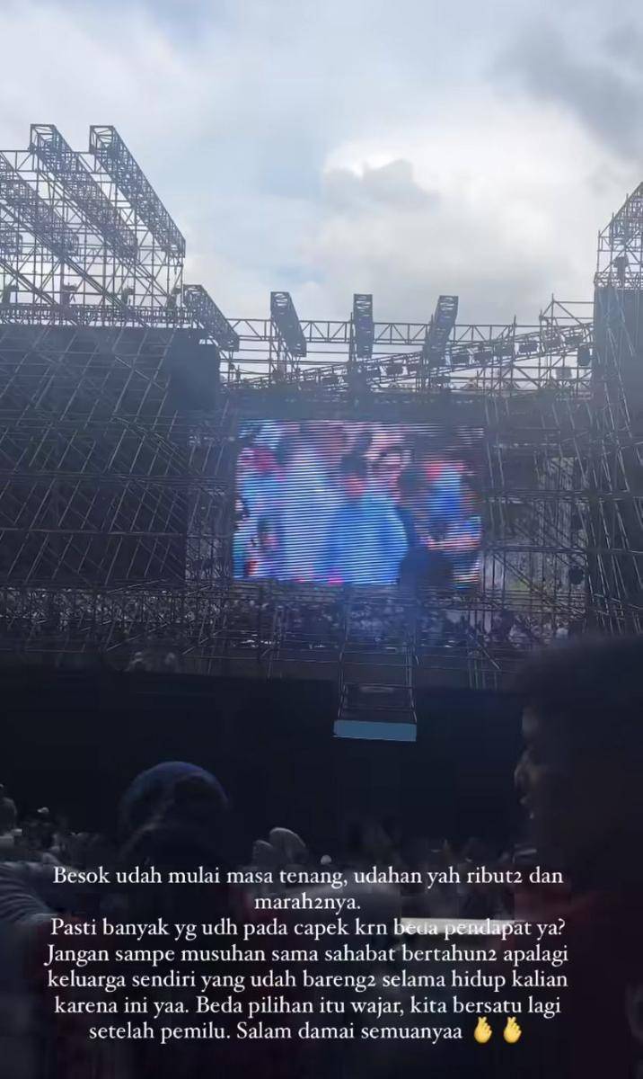 potret Rachel Vennya ikut kampanye Prabowo-Gibran (instagram.com/rachelvennya)