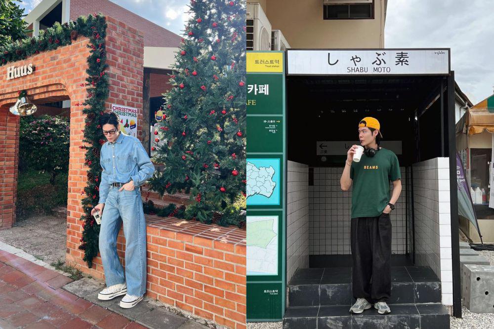 7 Inspirasi Outfit Hangout ala Aktor Nodt Nutthasid, Hype Abis!
